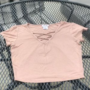 Nude Pink crop top